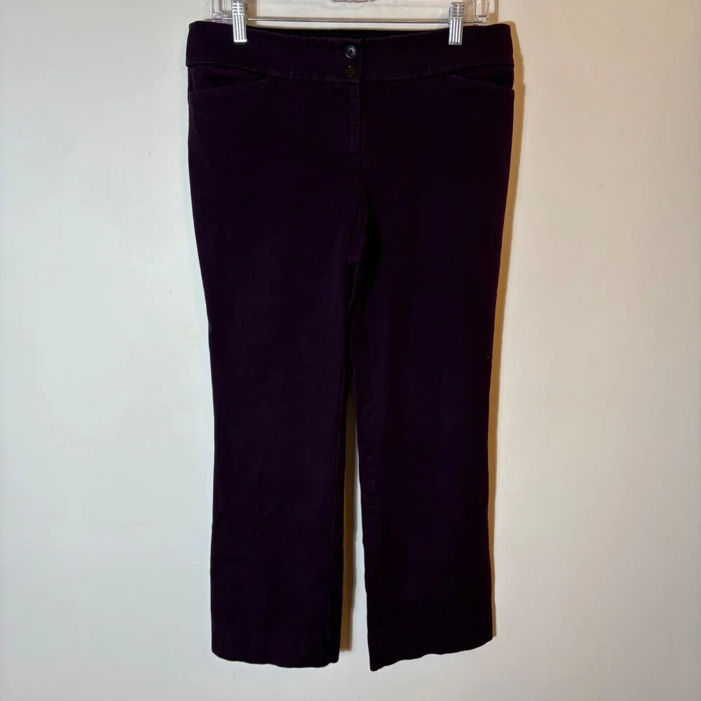LOFT Purple Boot Cut Trousers‎ Dress Pants Women's Size 10